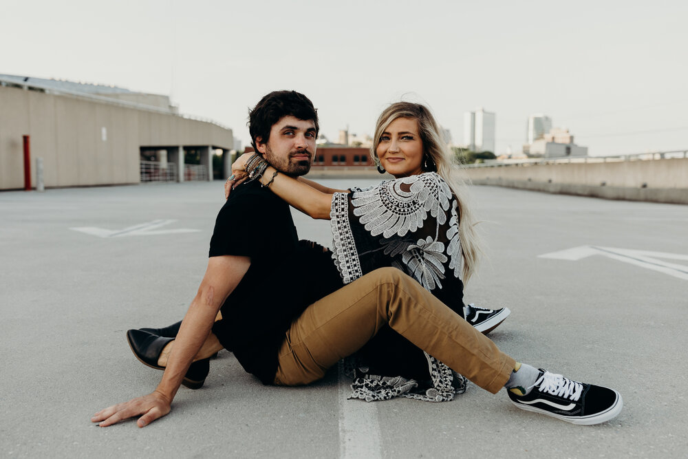 Knoxville Wedding Photographer captures parking garage couple's session