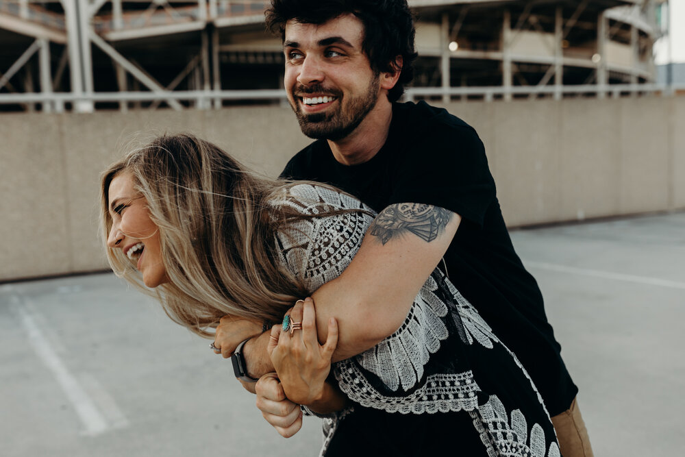 Knoxville Wedding Photographer captures parking garage couple's session