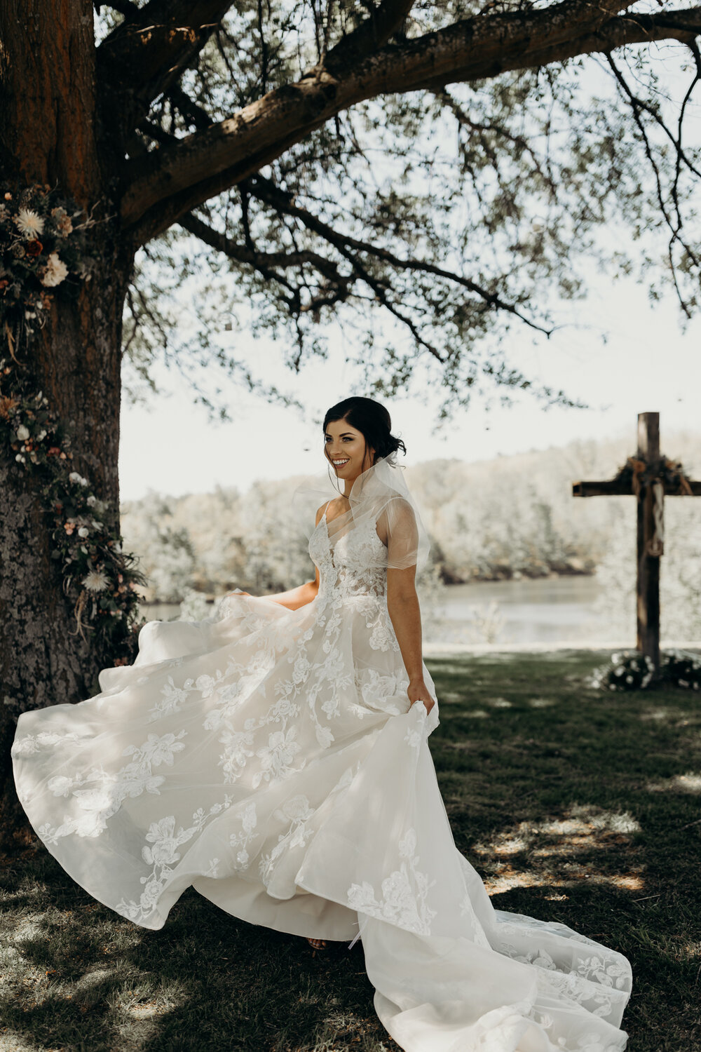 Bride captured by Knoxville Wedding Photographer