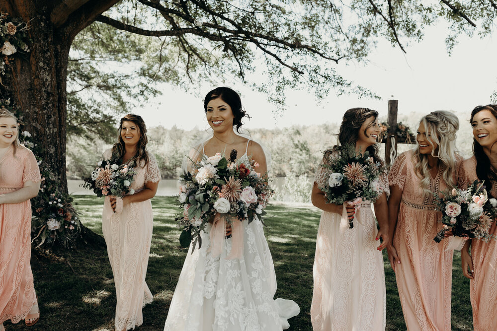 Bridesmaids captured by Knoxville Wedding Photographer