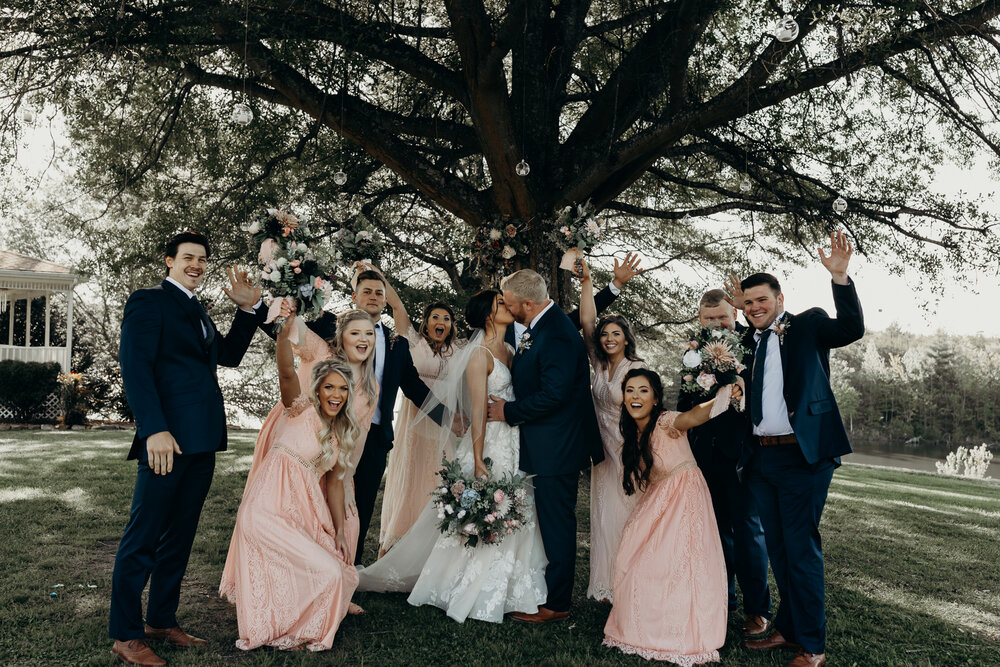 Bridal Party captured by Knoxville Wedding Photographer