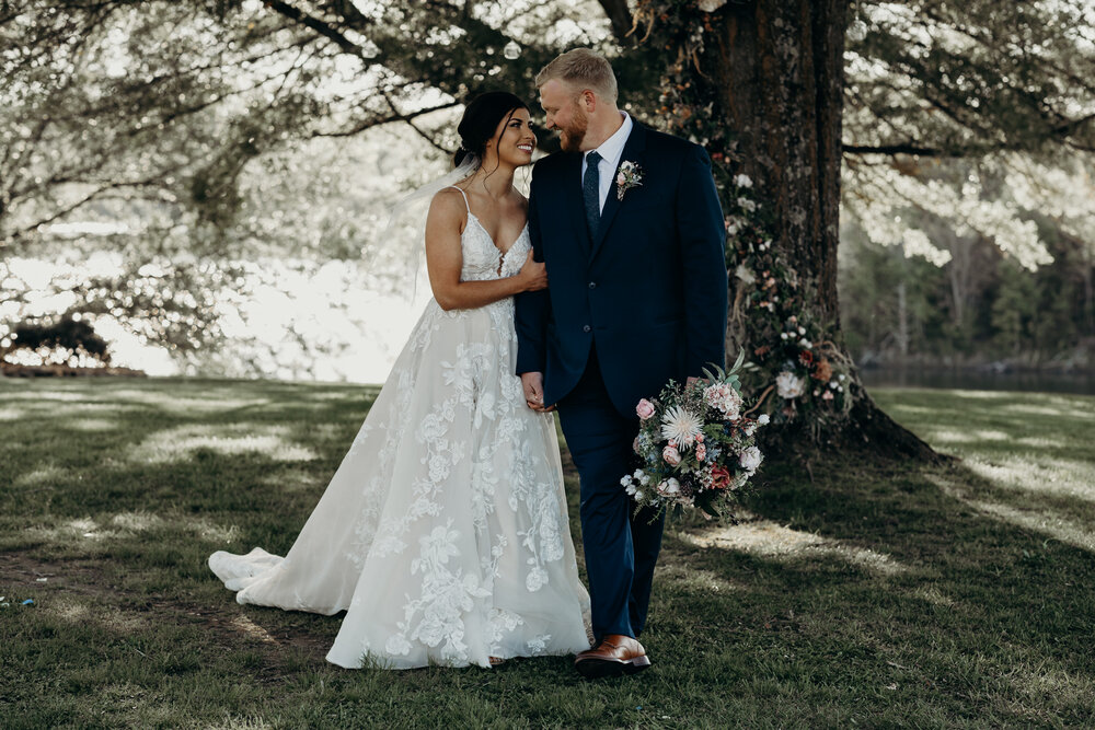 Bride and groom photos captured by a Knoxville Wedding Photographer